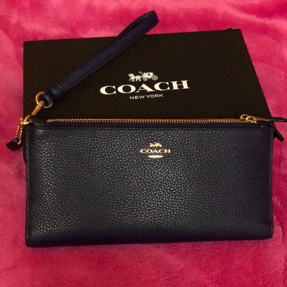 NEW Coach Double Zip Wallet